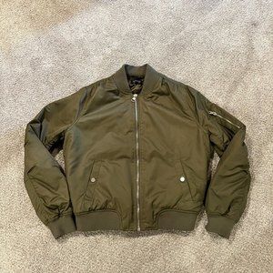 Topshop Olive Bomber Jacket